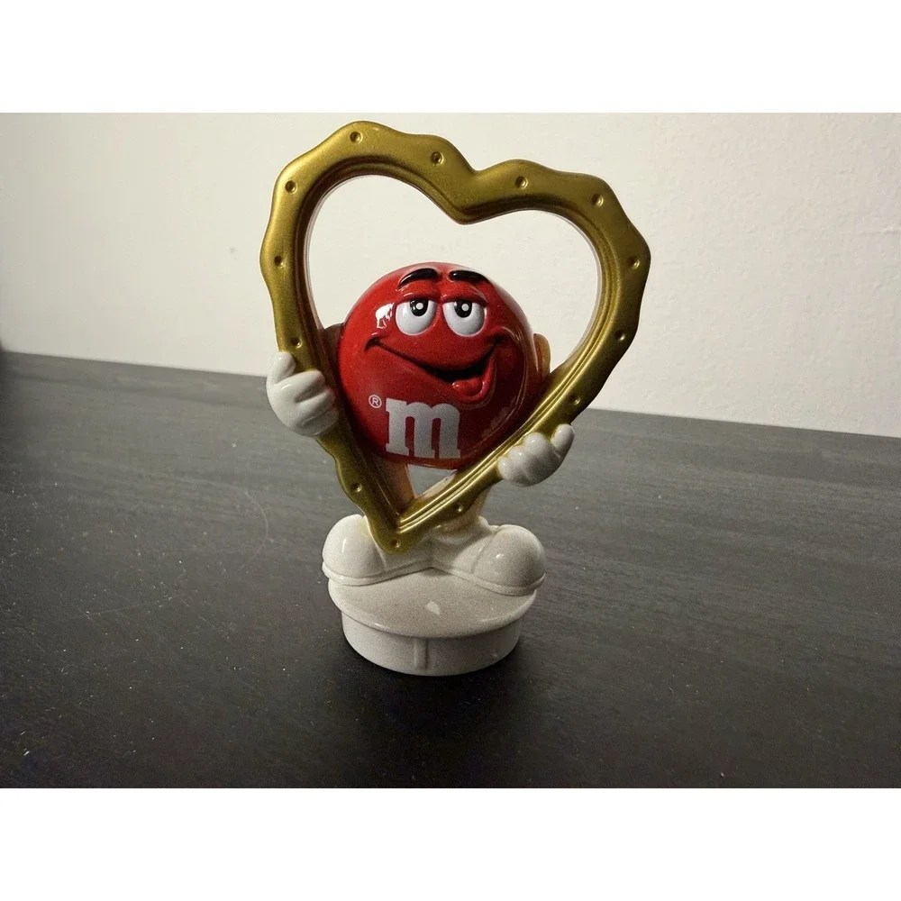 Vintage M&m Candy Topper Red Heart Shape Frame Valentines Day
